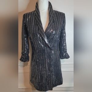 Forever 21 Black and Silver Sequin Dress